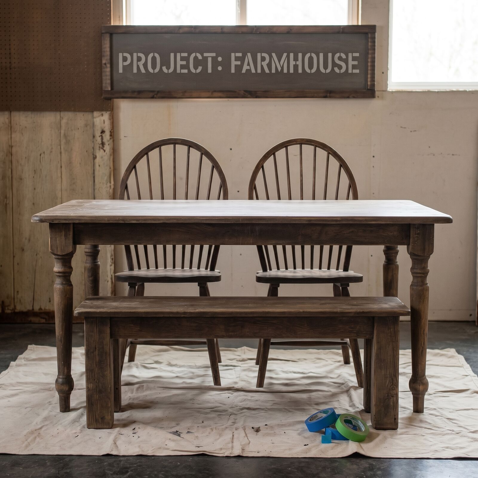 Farmhouse Dining Table Set - Before