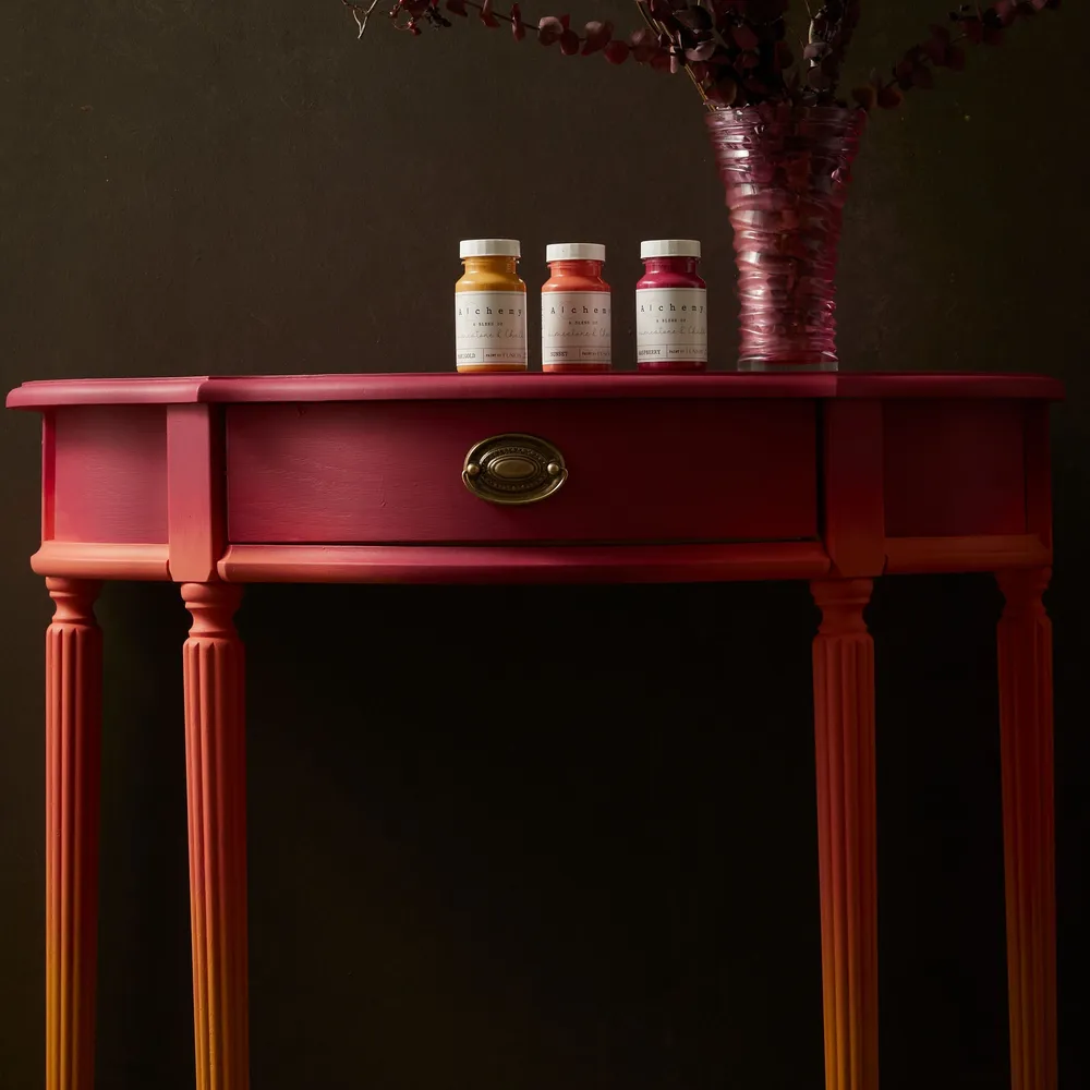 Alchemy Chalk Paint by Fusion Raspberry styled example 3