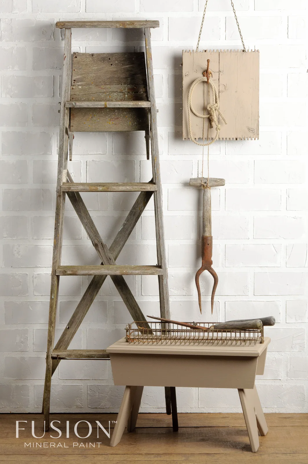 A piece of furniture painted in Fusion Mineral Paint Algonquin