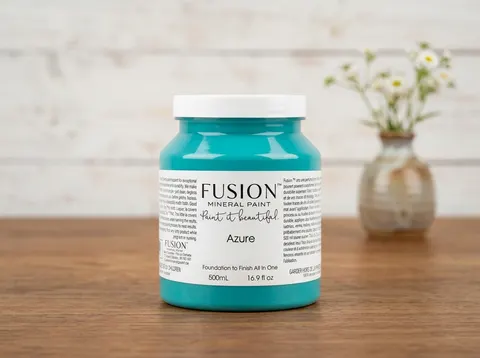 Fusion Mineral Paint jar in color Azure