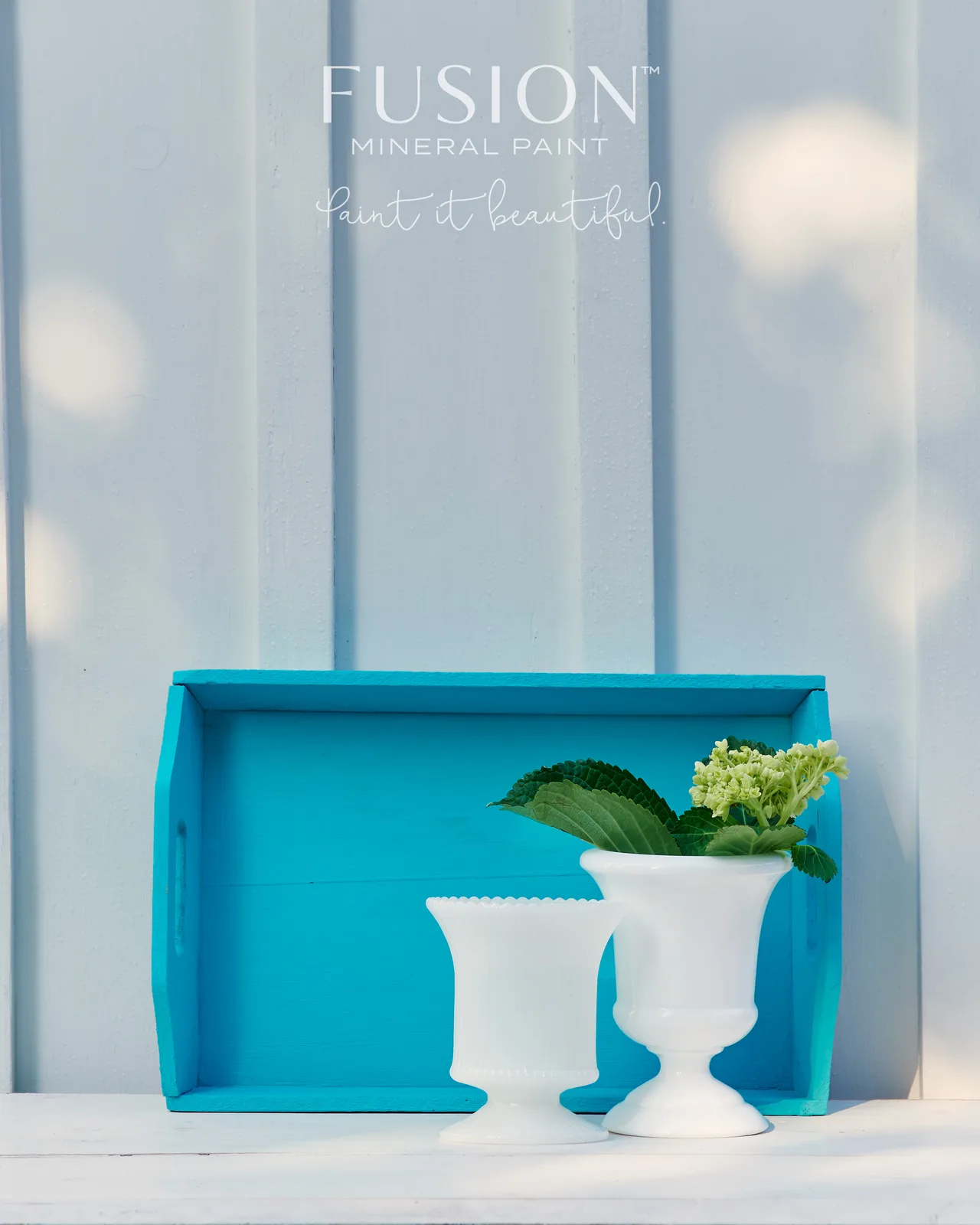 A piece of furniture painted in Fusion Mineral Paint Azure