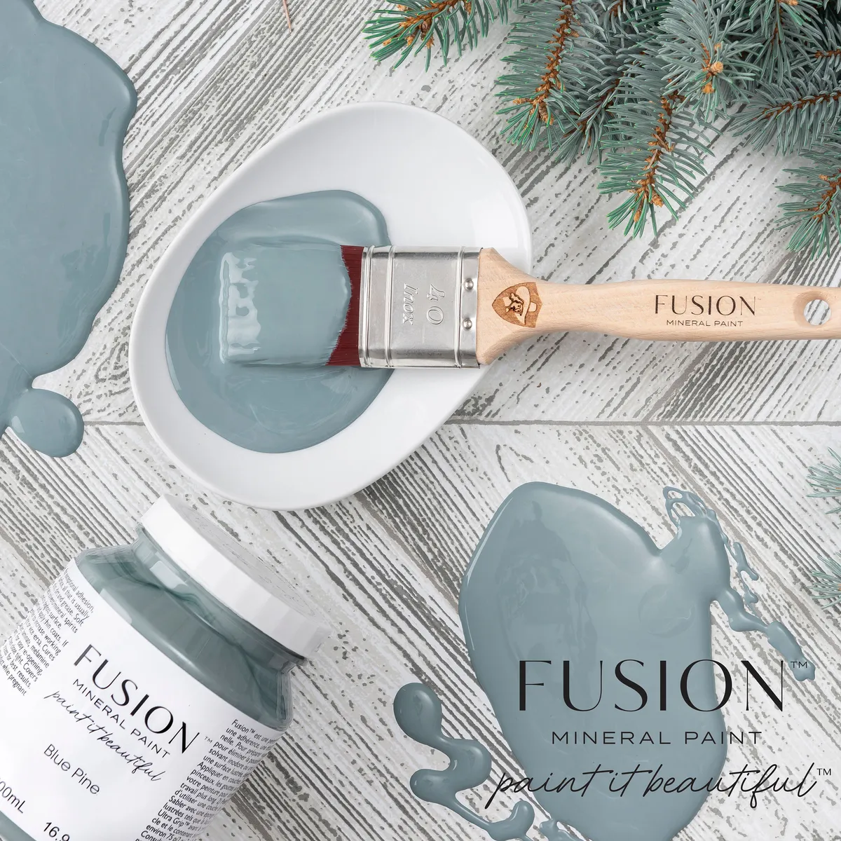 Fusion Mineral Paint Blue Pine styled example 1