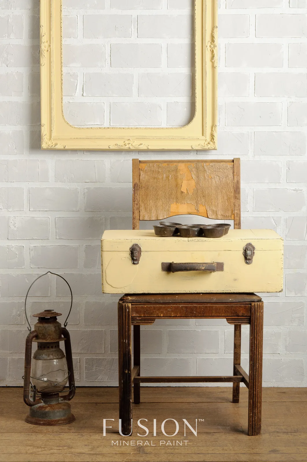 A piece of furniture painted in Fusion Mineral Paint Buttermilk Cream
