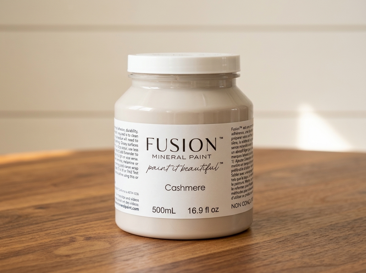 Fusion Mineral Paint jar in color Cashmere