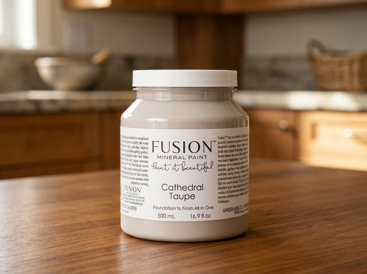 Fusion Mineral Paint jar in color Cathedral Taupe
