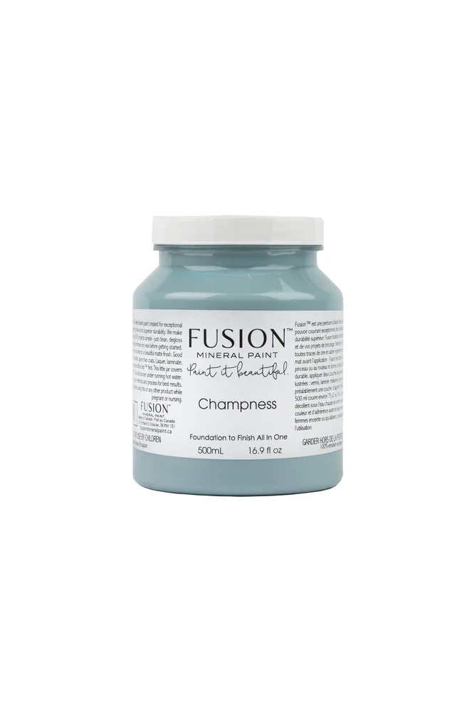 Fusion Mineral Paint jar in Champness