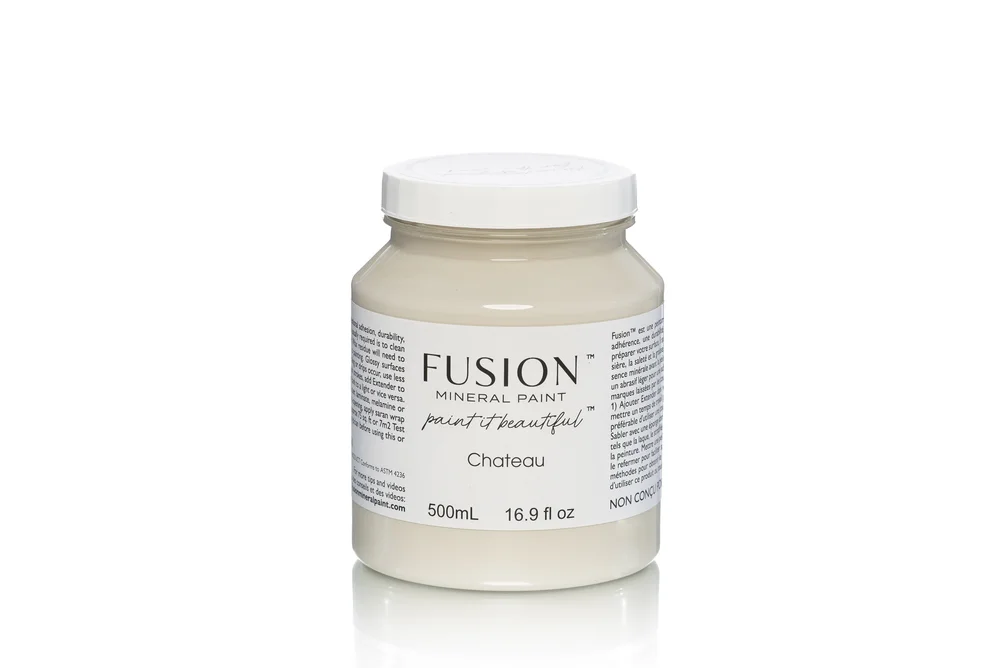 Fusion Mineral Paint jar in Chateau