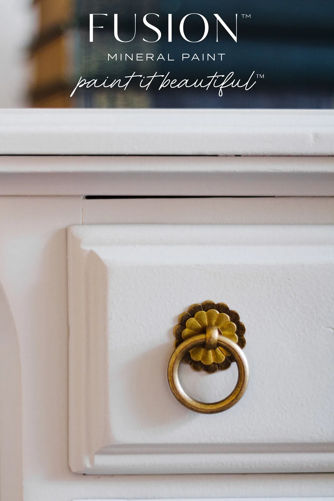A piece of furniture painted in Fusion Mineral Paint Cobblestone