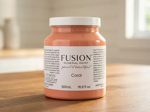 Fusion Mineral Paint jar in color Coral