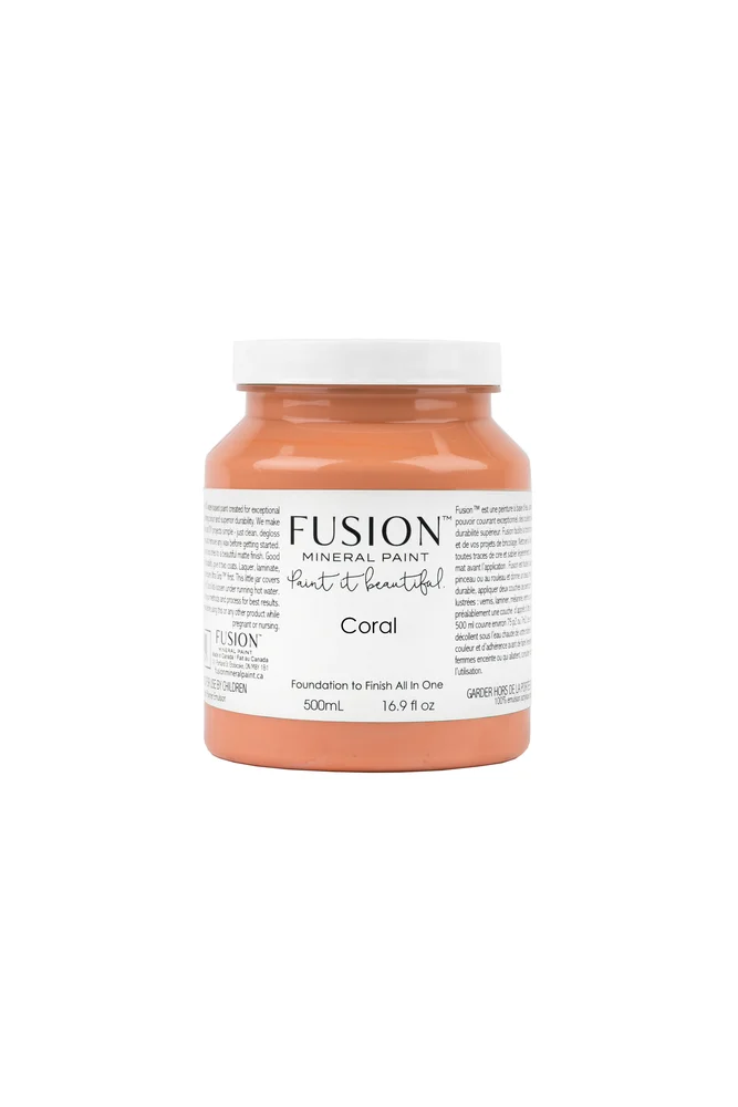 Fusion Mineral Paint jar in Coral