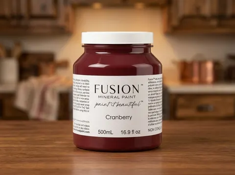 Fusion Mineral Paint jar in color Cranberry