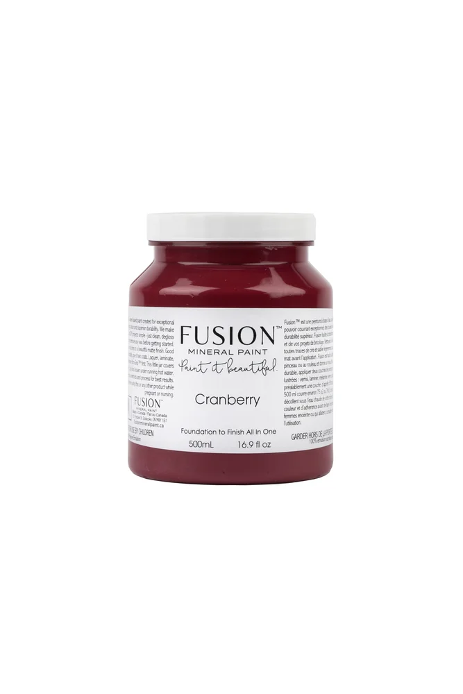 Fusion Mineral Paint jar in Cranberry