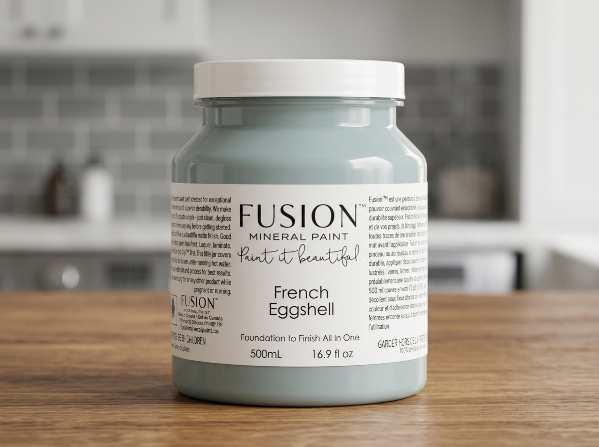 Fusion Mineral Paint jar in color French Eggshell