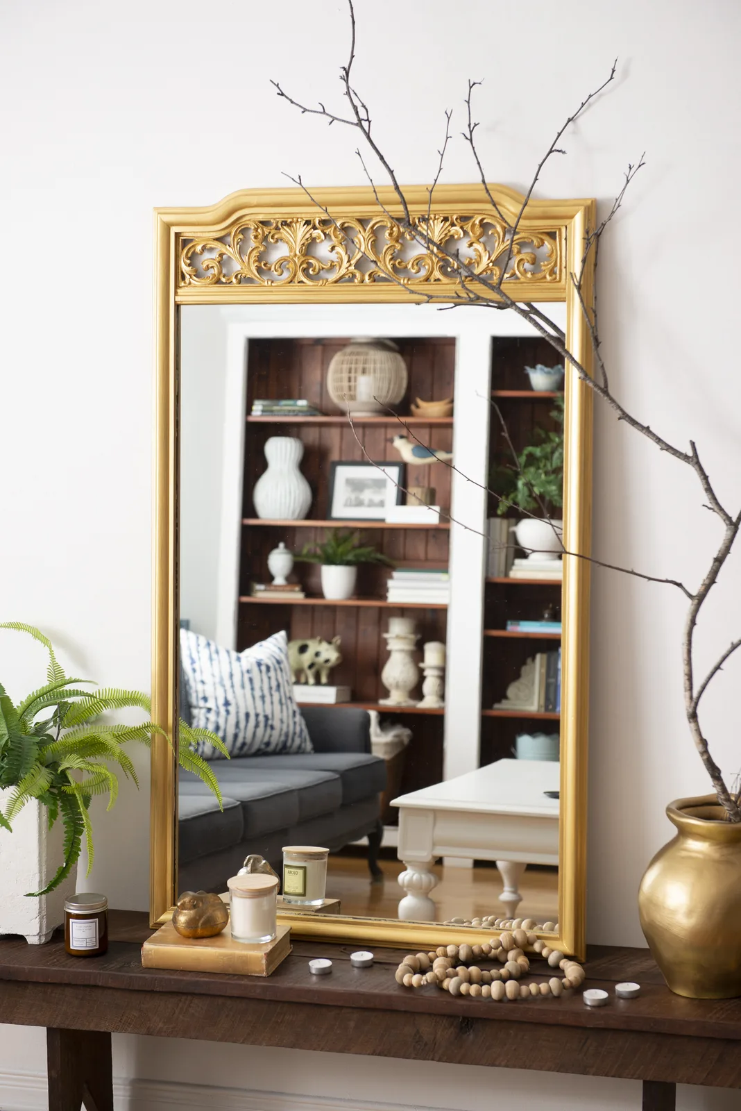 A piece of furniture painted in Fusion Mineral Paint Gold