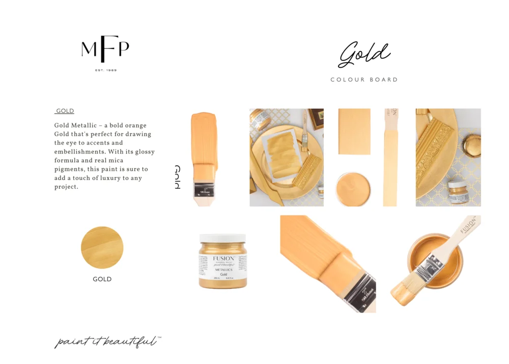 Fusion Mineral Paint jar in Gold