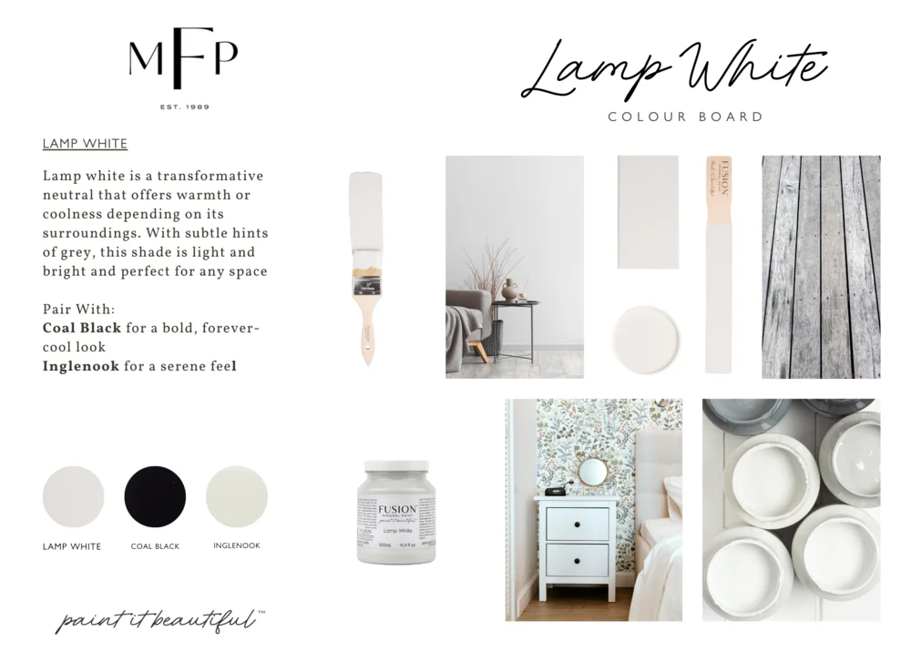 Fusion Mineral Paint jar in Lamp White