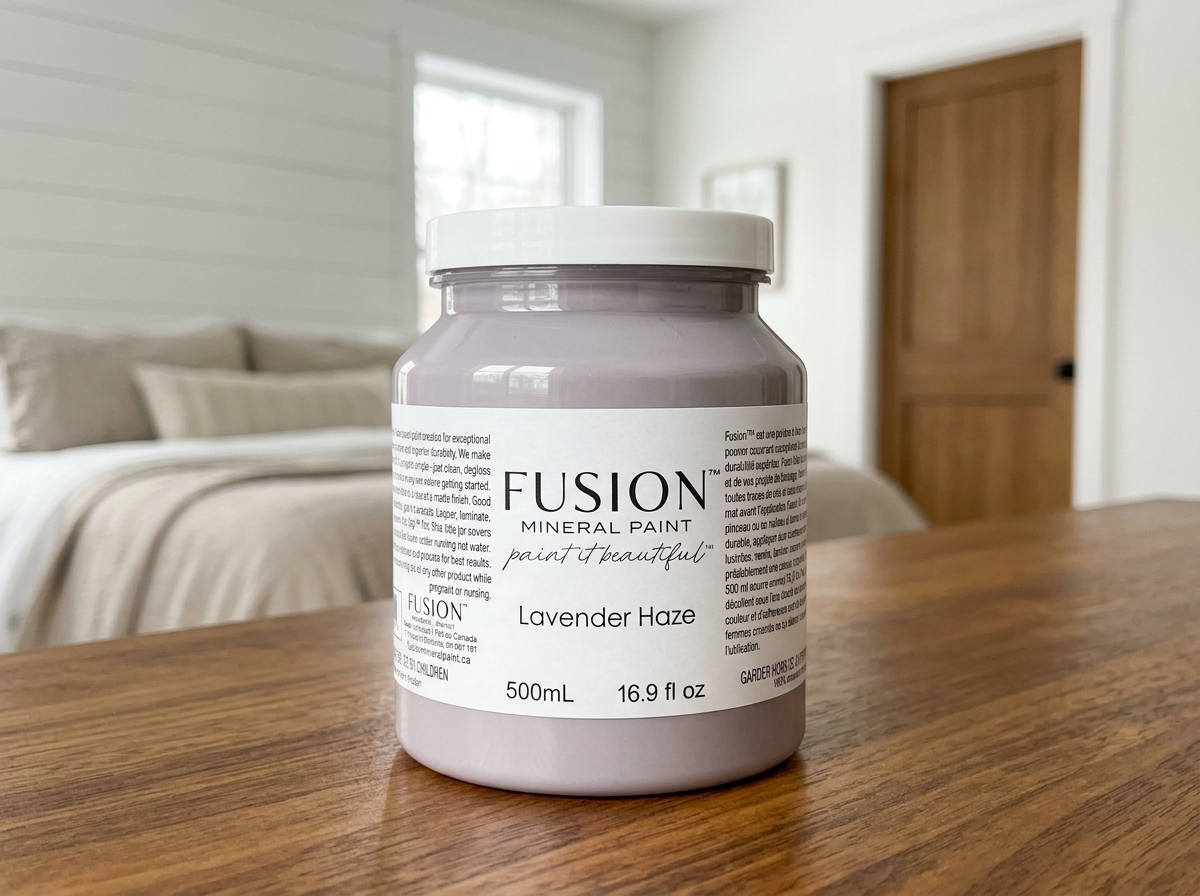 Fusion Mineral Paint jar in color Lavender Haze