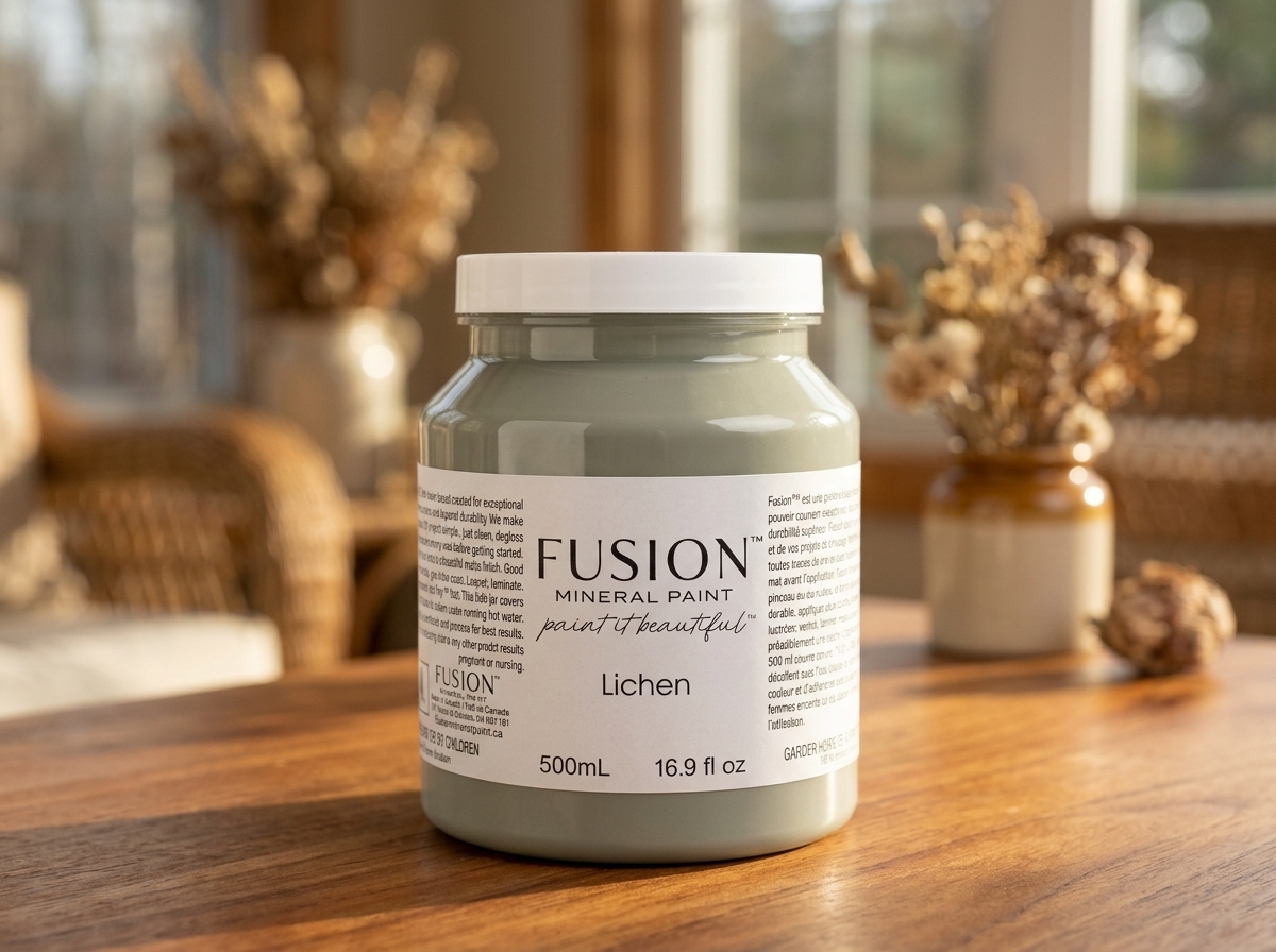 Fusion Mineral Paint jar in color Lichen