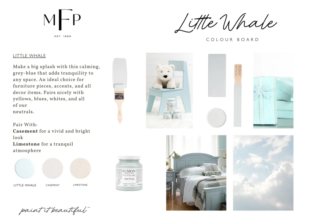 Fusion Mineral Paint jar in Little Whale