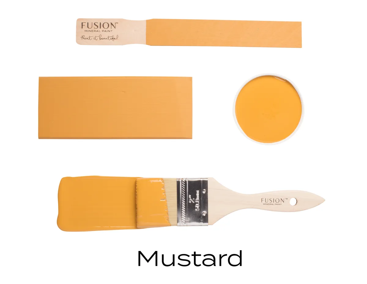 Fusion Mineral Paint Mustard styled example 1