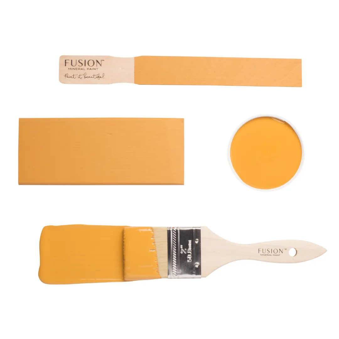 Fusion Mineral Paint Mustard styled example 3
