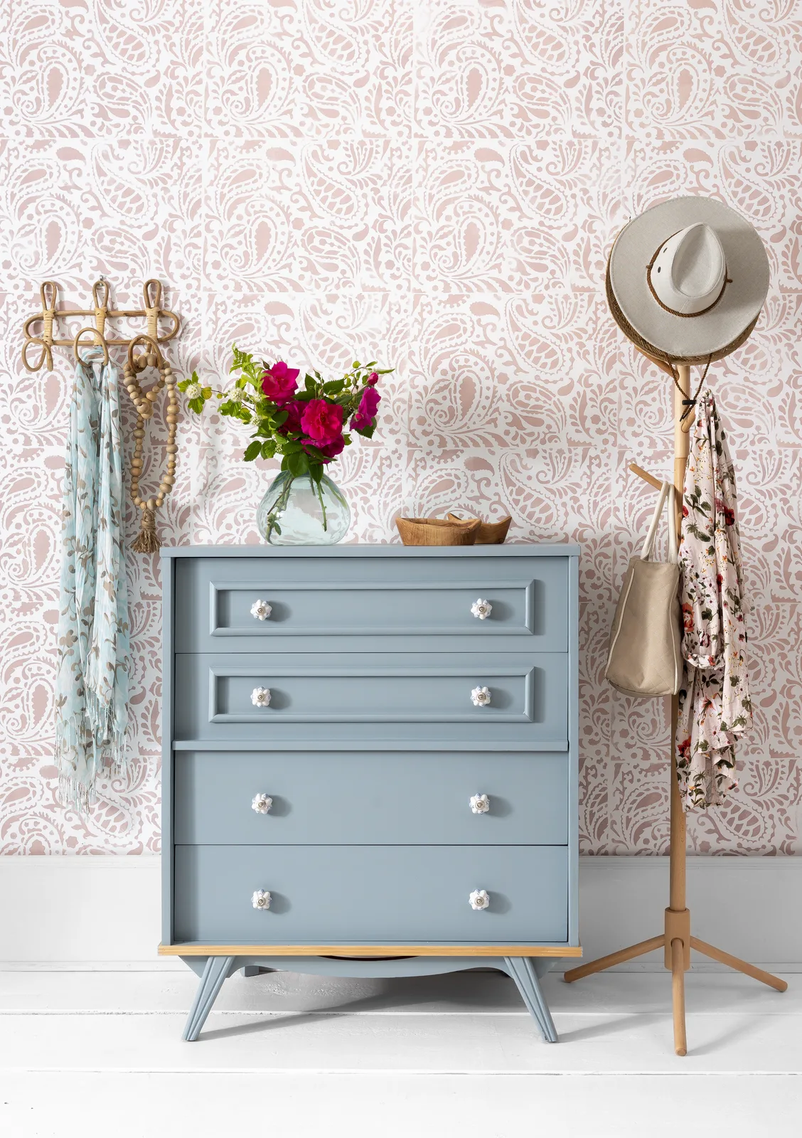 A piece of furniture painted in Fusion Mineral Paint Paisley