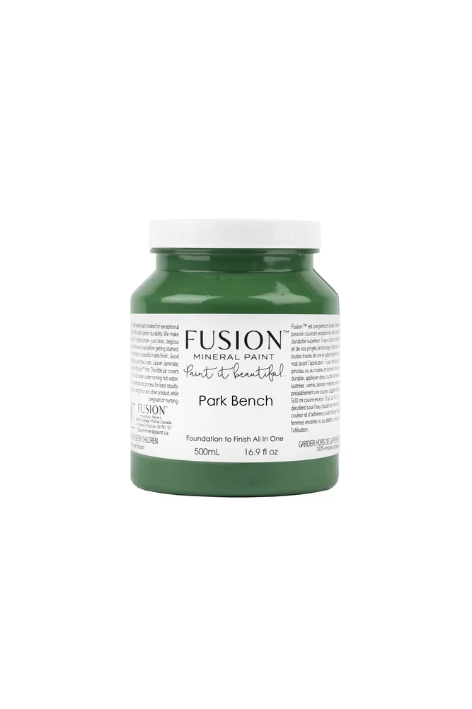Fusion Mineral Paint jar in Park Bench