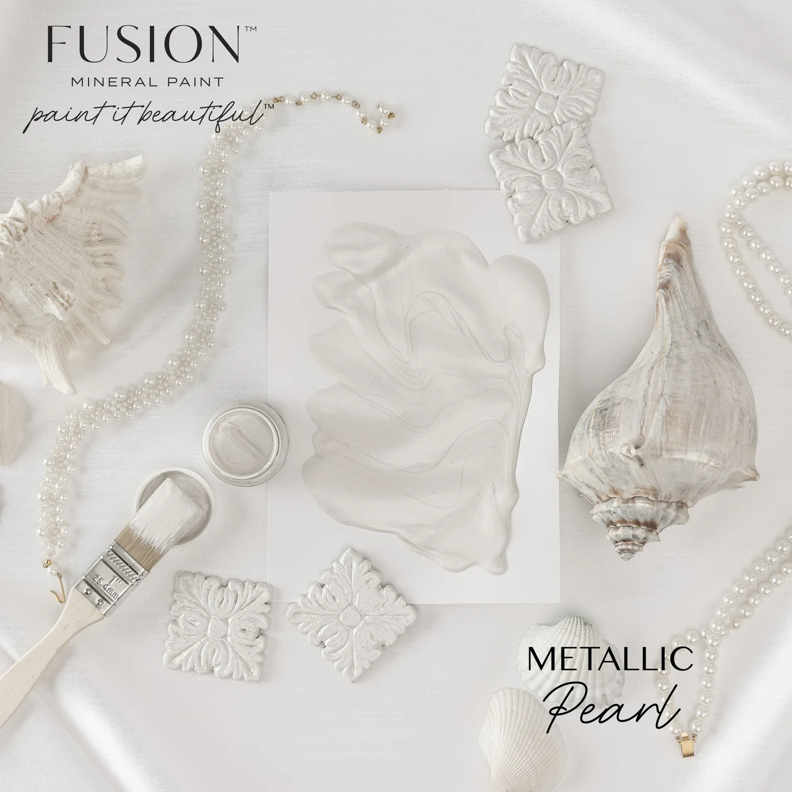 A piece of furniture painted in Fusion Mineral Paint Pearl