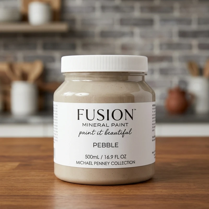 Fusion Mineral Paint jar in color Pebble