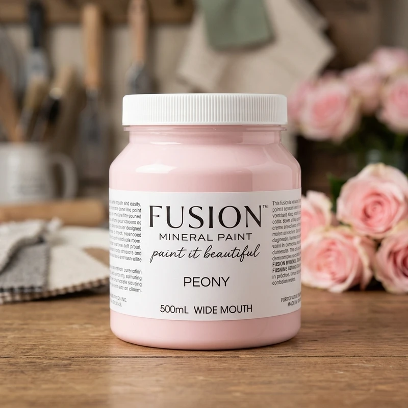 Fusion Mineral Paint jar in color Peony