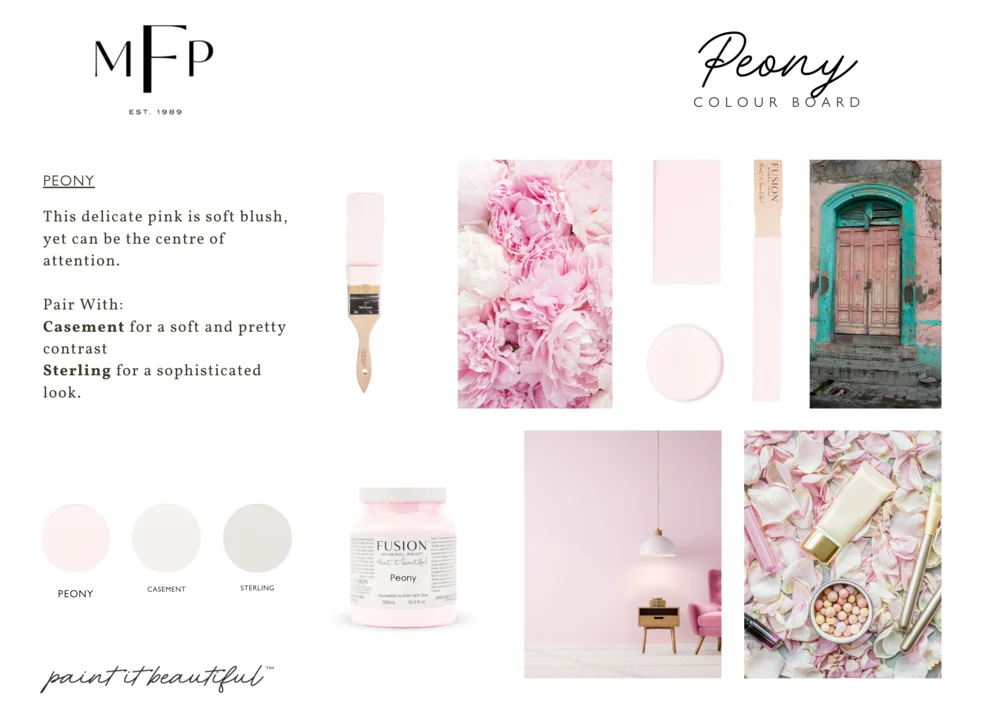 Fusion Mineral Paint jar in Peony