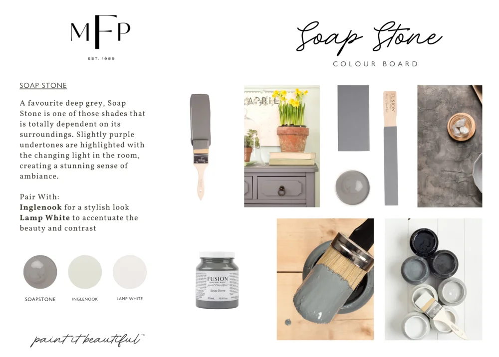 Fusion Mineral Paint jar in Soap Stone