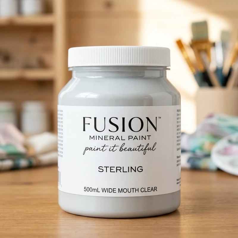 Fusion Mineral Paint jar in color Sterling