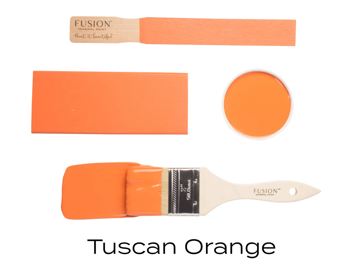 Fusion Mineral Paint Tuscan Orange styled example 1