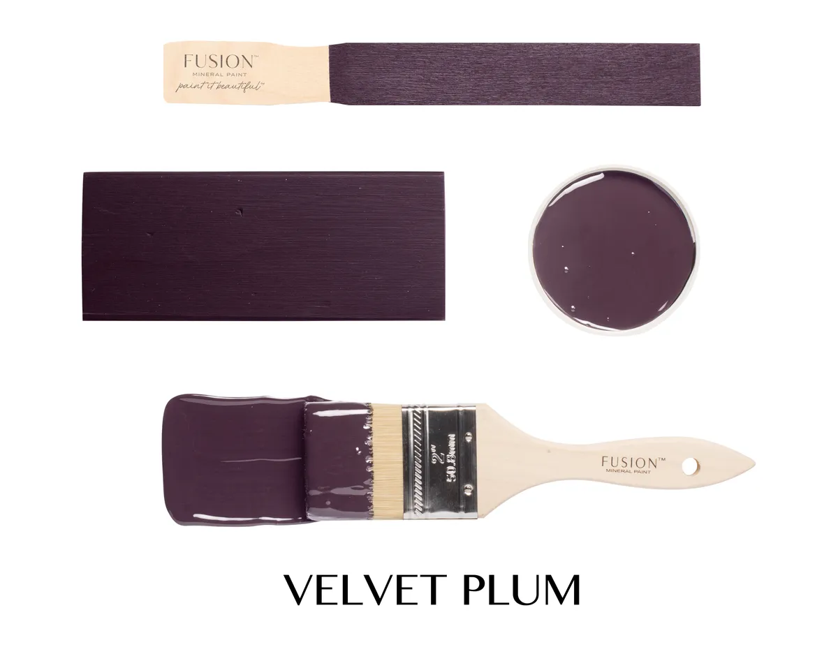 Fusion Mineral Paint Velvet Plum styled example 3