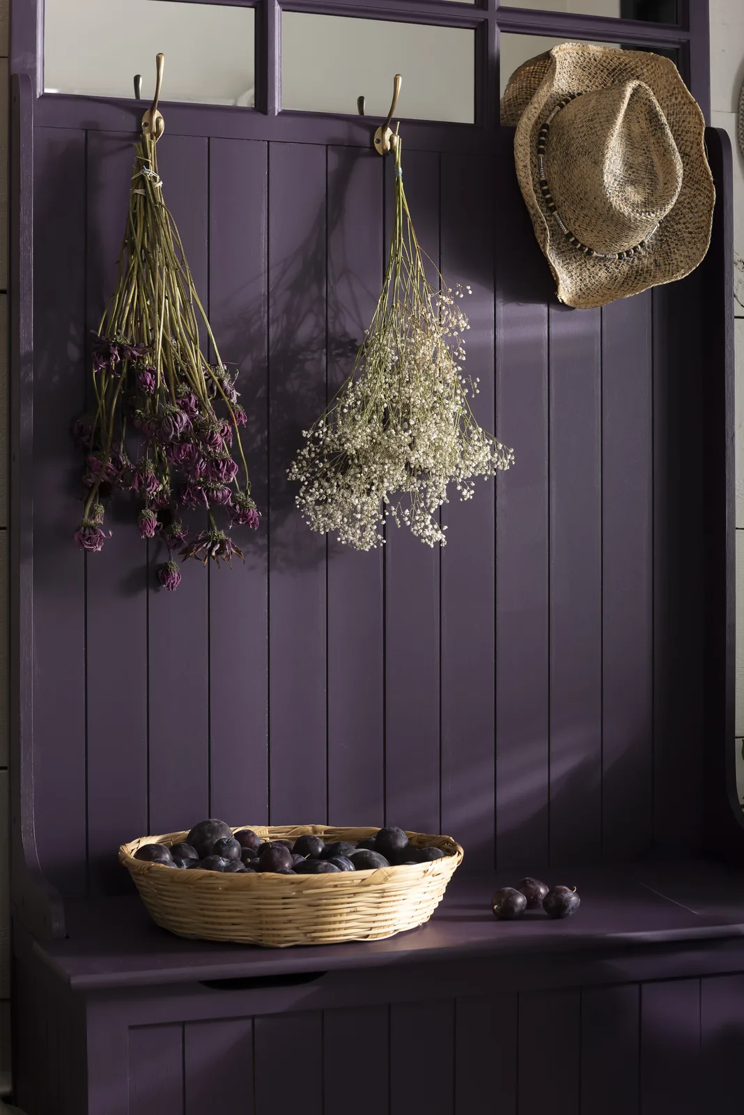 A piece of furniture painted in Fusion Mineral Paint Velvet Plum