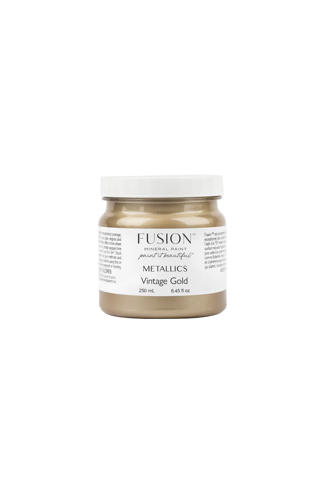 A piece of furniture painted in Fusion Mineral Paint Vintage Gold