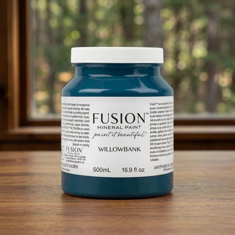 Fusion Mineral Paint jar in color Willow Bank