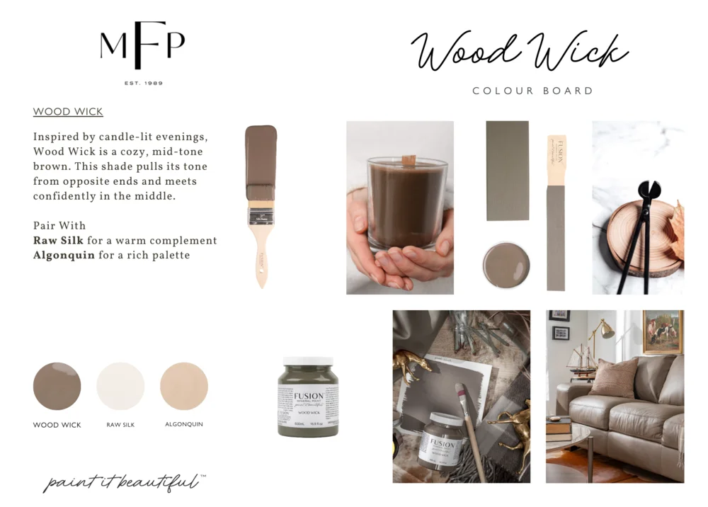 Fusion Mineral Paint jar in Wood Wick